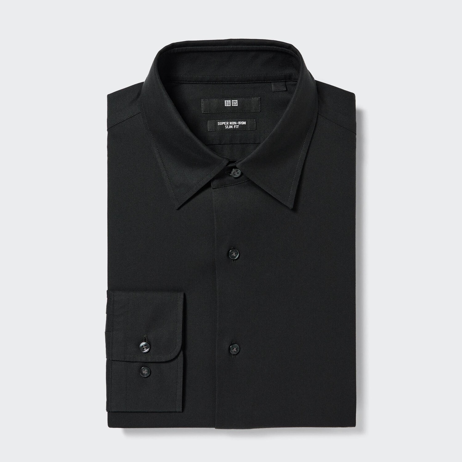 

Рубашка UNIQLO Super Non-iron Slim Fit, черный
