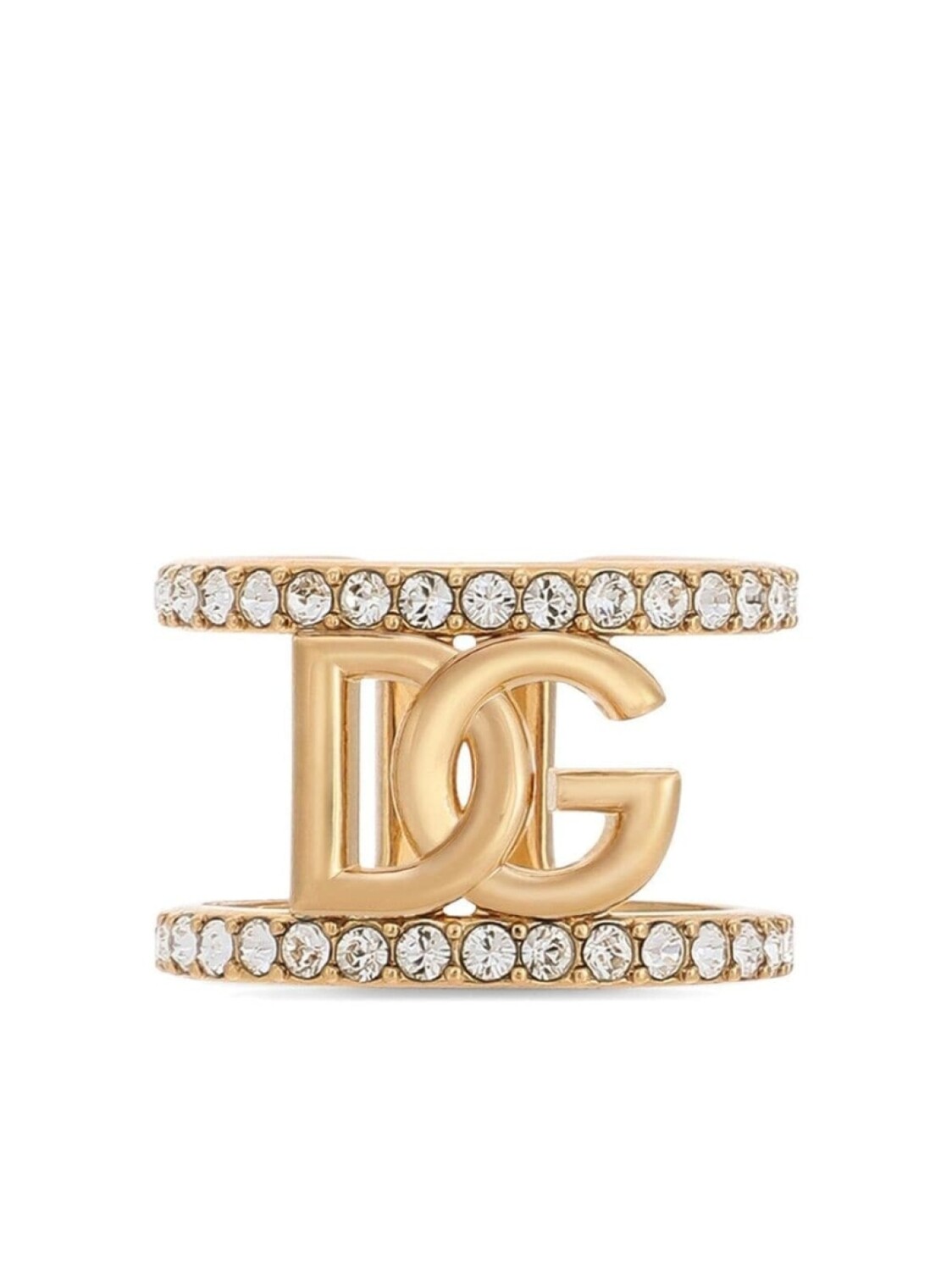 

Серьги с логотипом и кристаллами Dolce & Gabbana, желтый