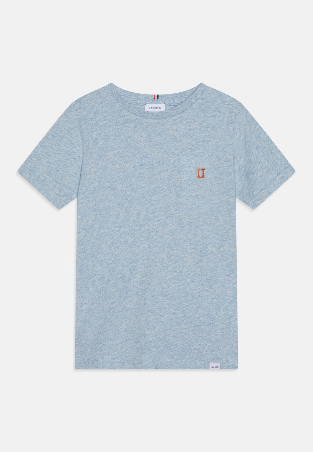 

Футболка базовая NØRREGAARD KIDS Les Deux, цвет summer sky melange/orange