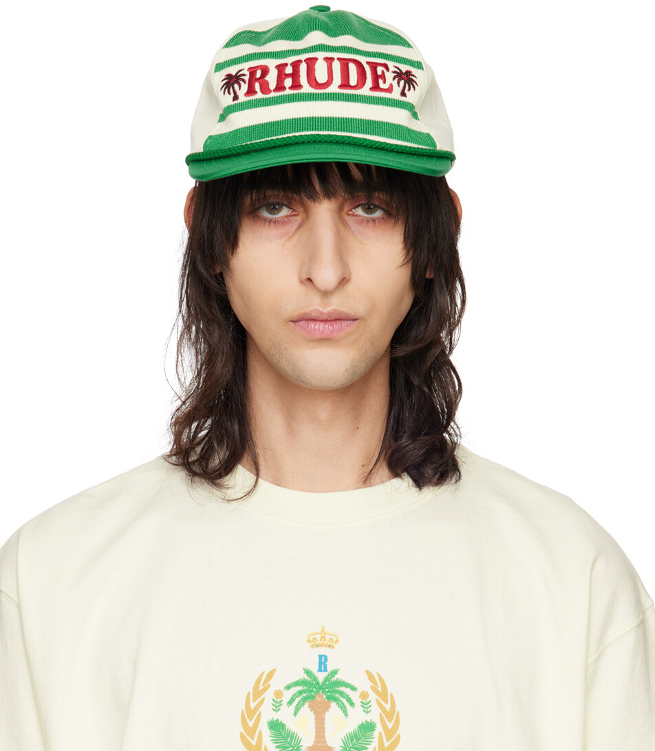 

Зеленая и кремовая кепка для пляжного спортивного клуба Rhude, цвет Green/Cream