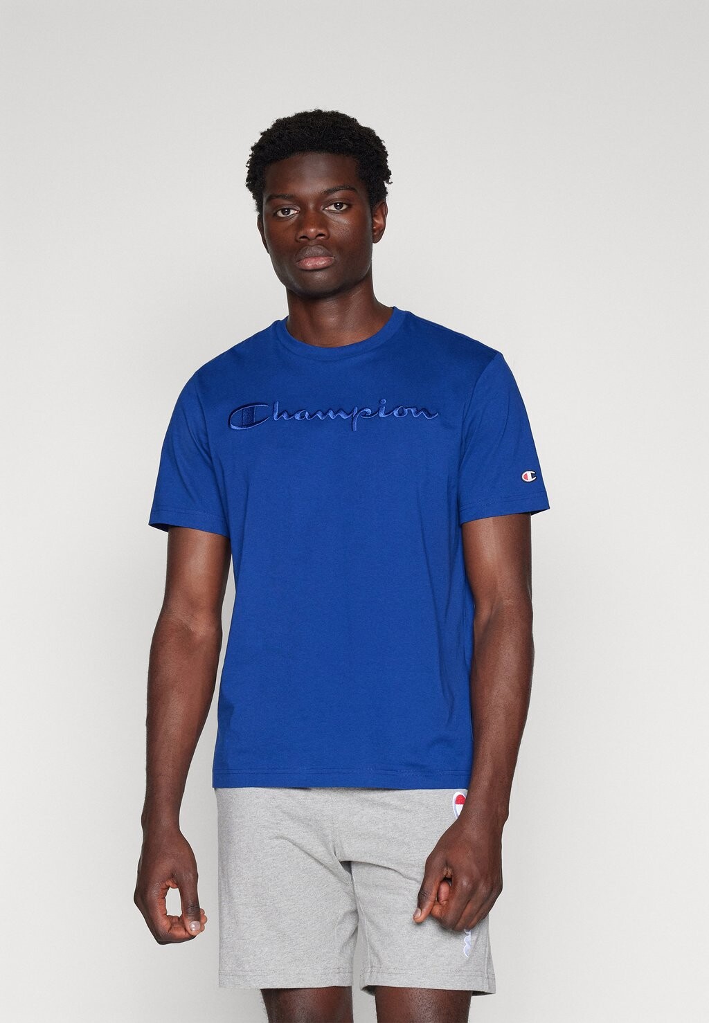 

Футболка с принтом Icons Crewneck Script Logo Champion, цвет dark blue