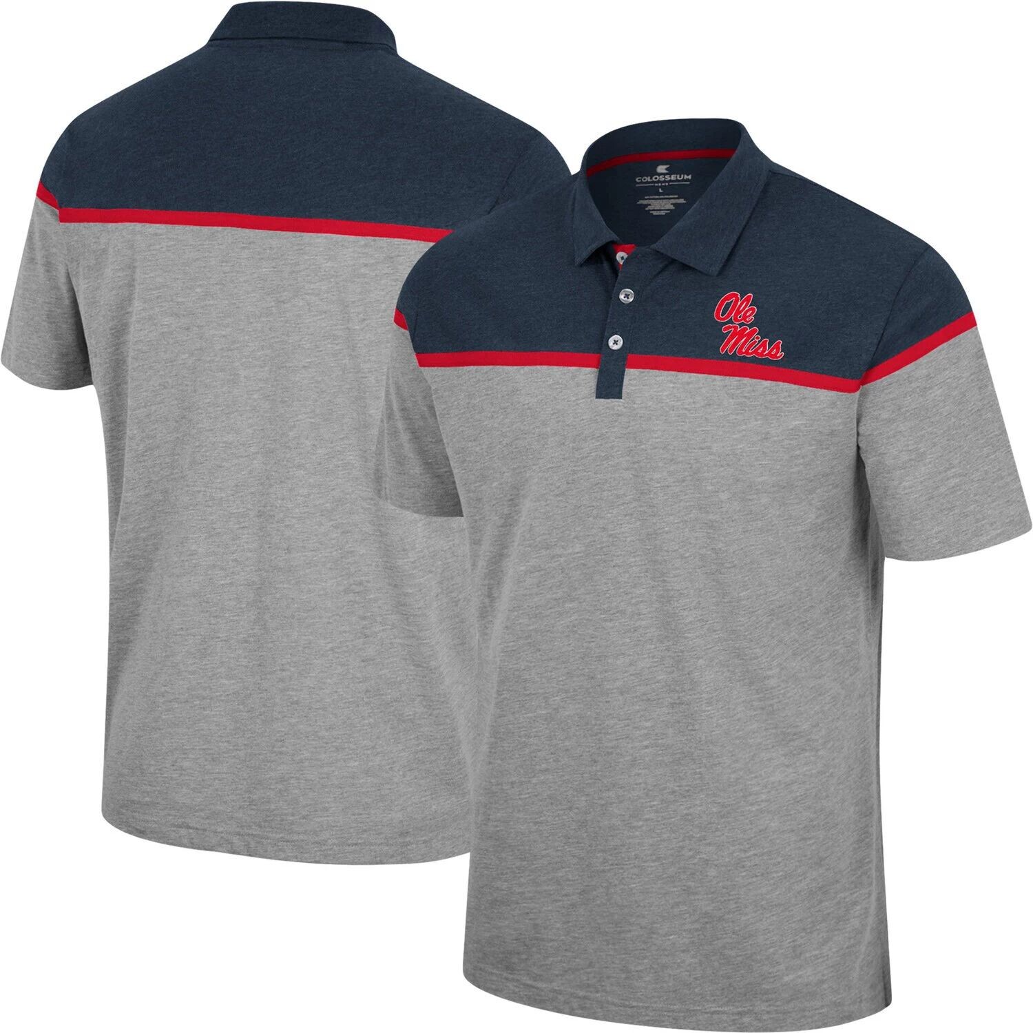 

Мужская футболка-поло Heather Grey Ole Miss Rebels Chamberlain Colosseum