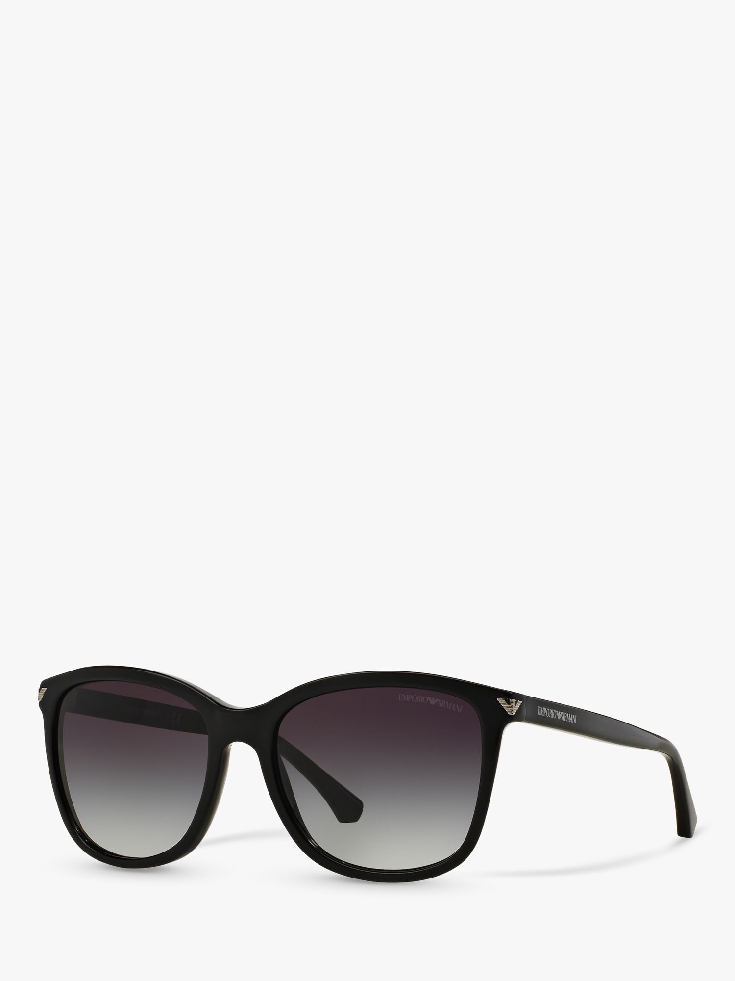 Emporio Armani EA4060 Женские квадратные солнцезащитные очки, черный/серый с градиентом