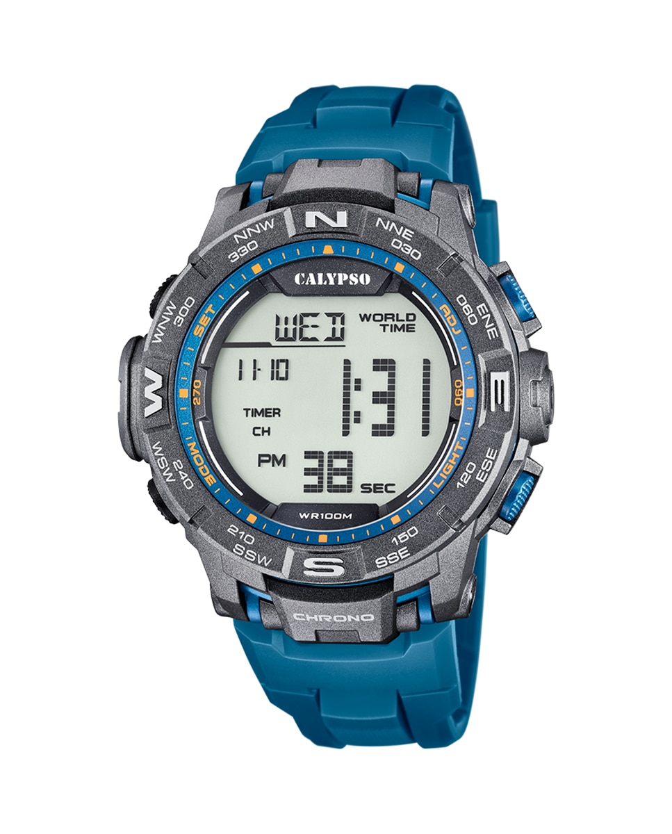 K5816/1 Digital For Man синие резиновые мужские часы Calypso, синий