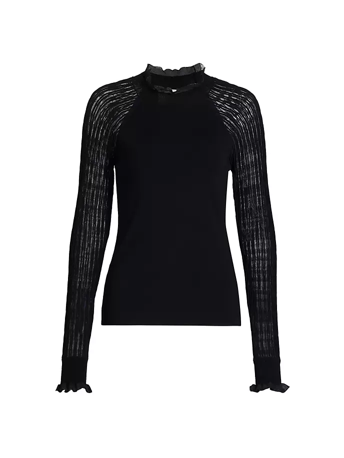 

Топ в полоску с рукавами реглан 3.1 Phillip Lim, цвет black midnight