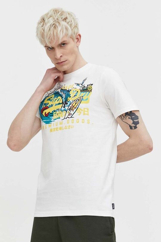 

Хлопковая футболка Superdry, белый