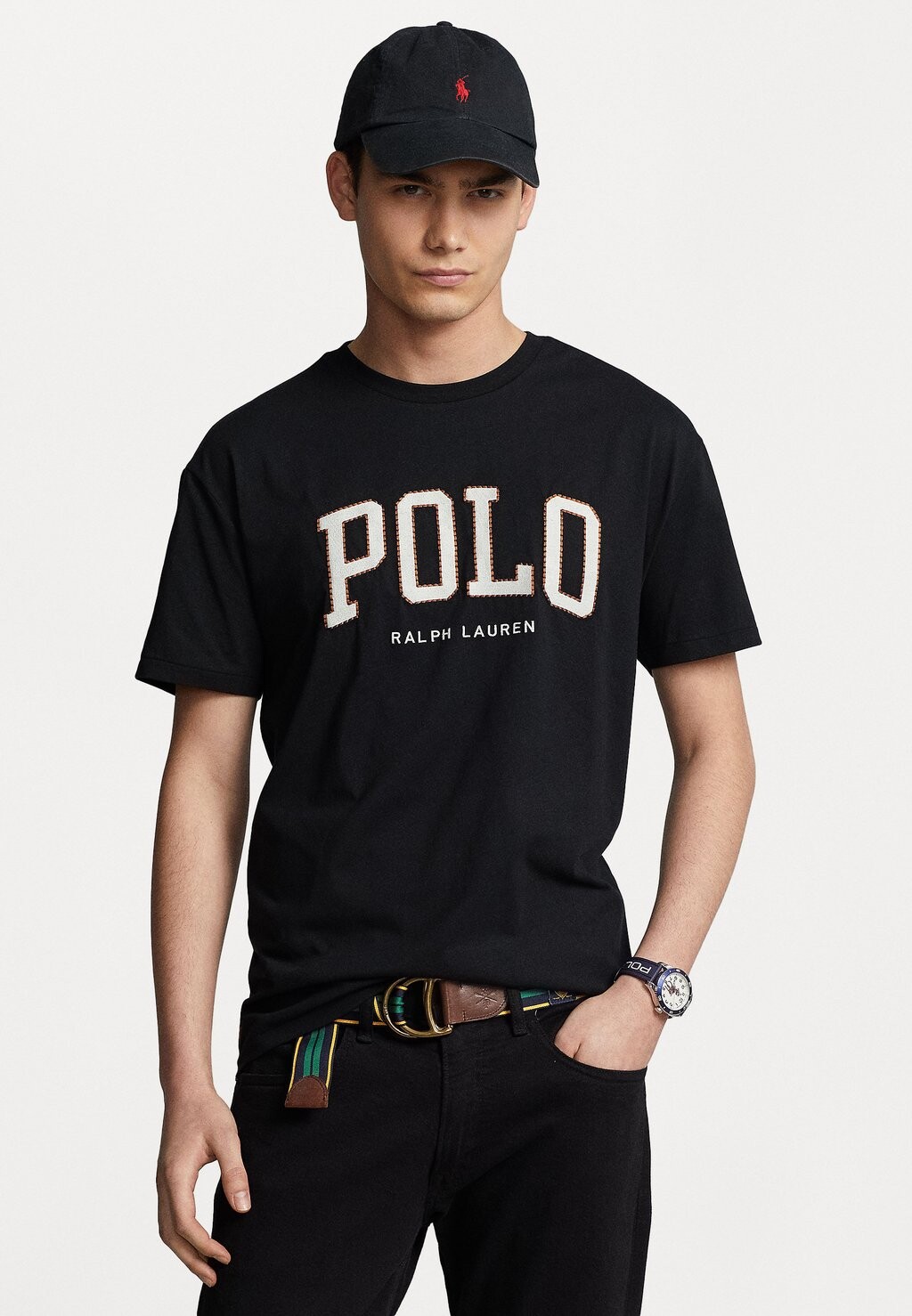

Футболка с принтом Polo Ralph Lauren, черный