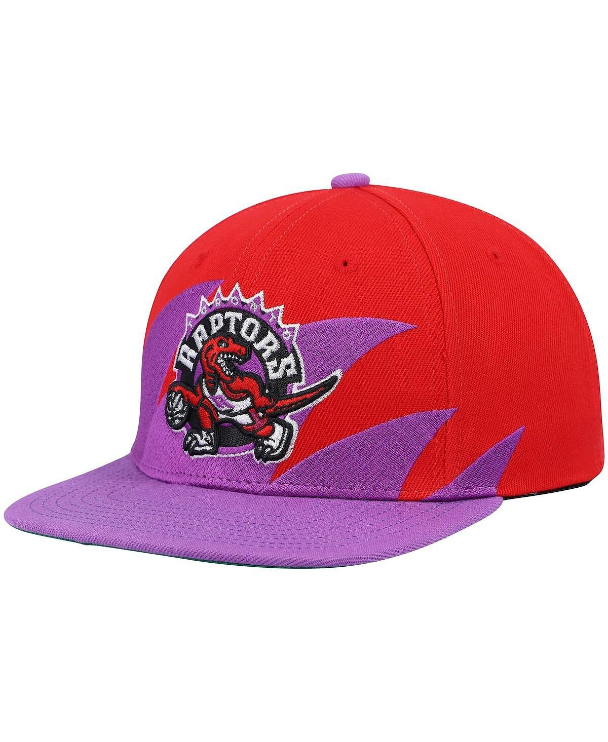 

Мужская красно-фиолетовая кепка Toronto Raptors из твердой древесины Classics Sharktooth Snapback Mitchell & Ness
