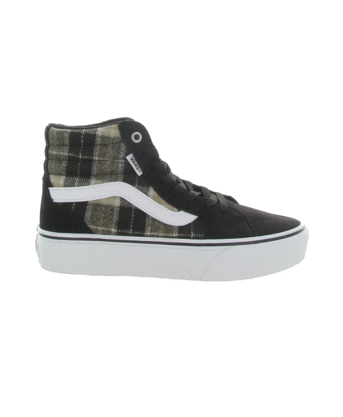 

Женские туфли в клетку на платформе Vans, черный