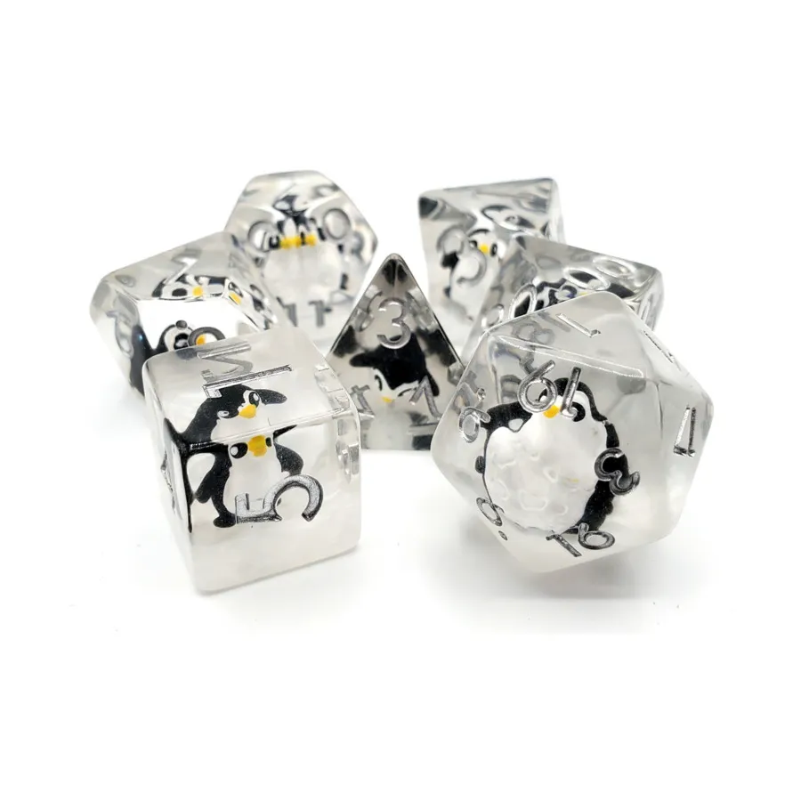 

Полисет «Пингвин» с серебром (7), Acrylic-Resin Dice - Animal Kingdom