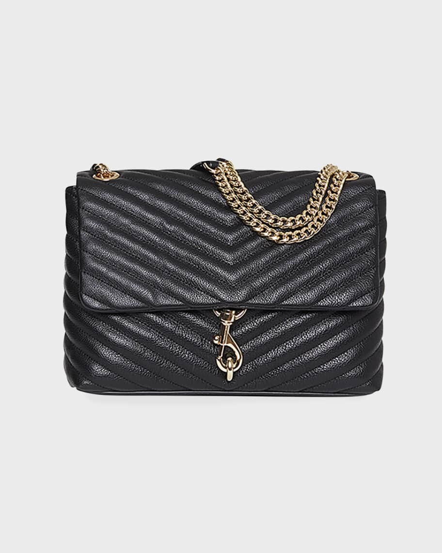

Стеганая кожаная сумка через плечо Edie с клапаном Rebecca Minkoff