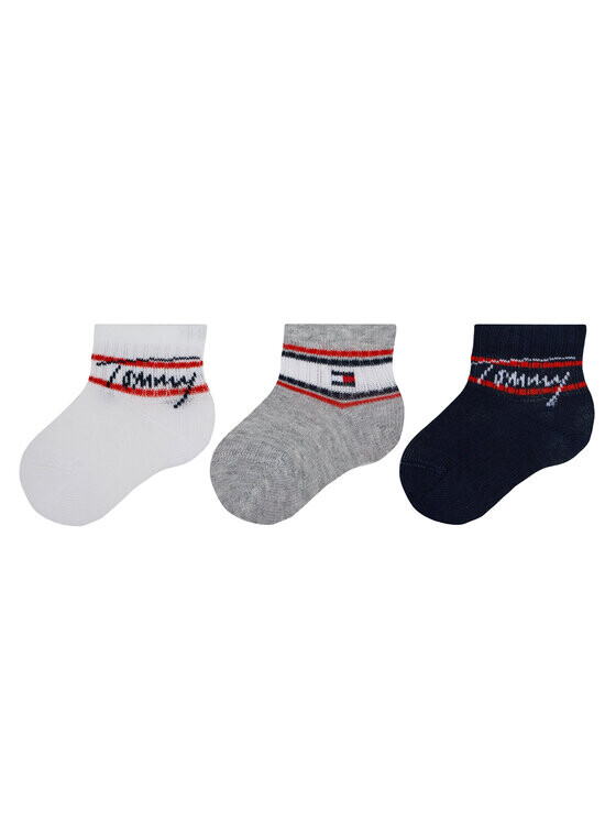 

Комплект из 3-х высоких детских носков Tommy Hilfiger, белый