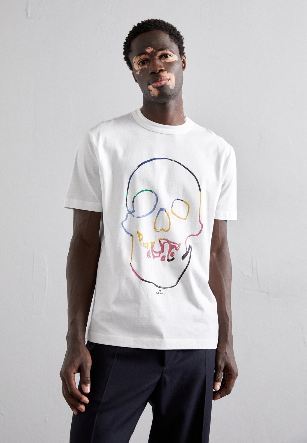 Футболка с принтом Mens Linear Skull PS Paul Smith, цвет whites