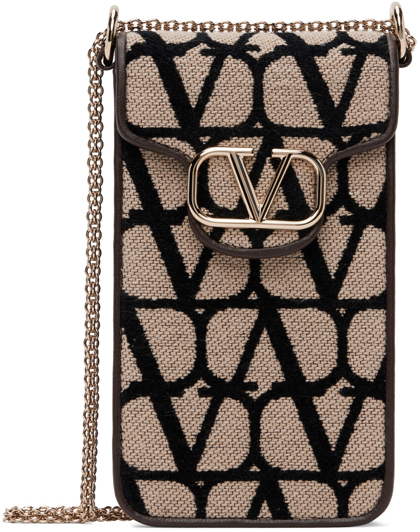 

Коричневый и бежевый лок Сумка Toile Iconographe Valentino Garavani
