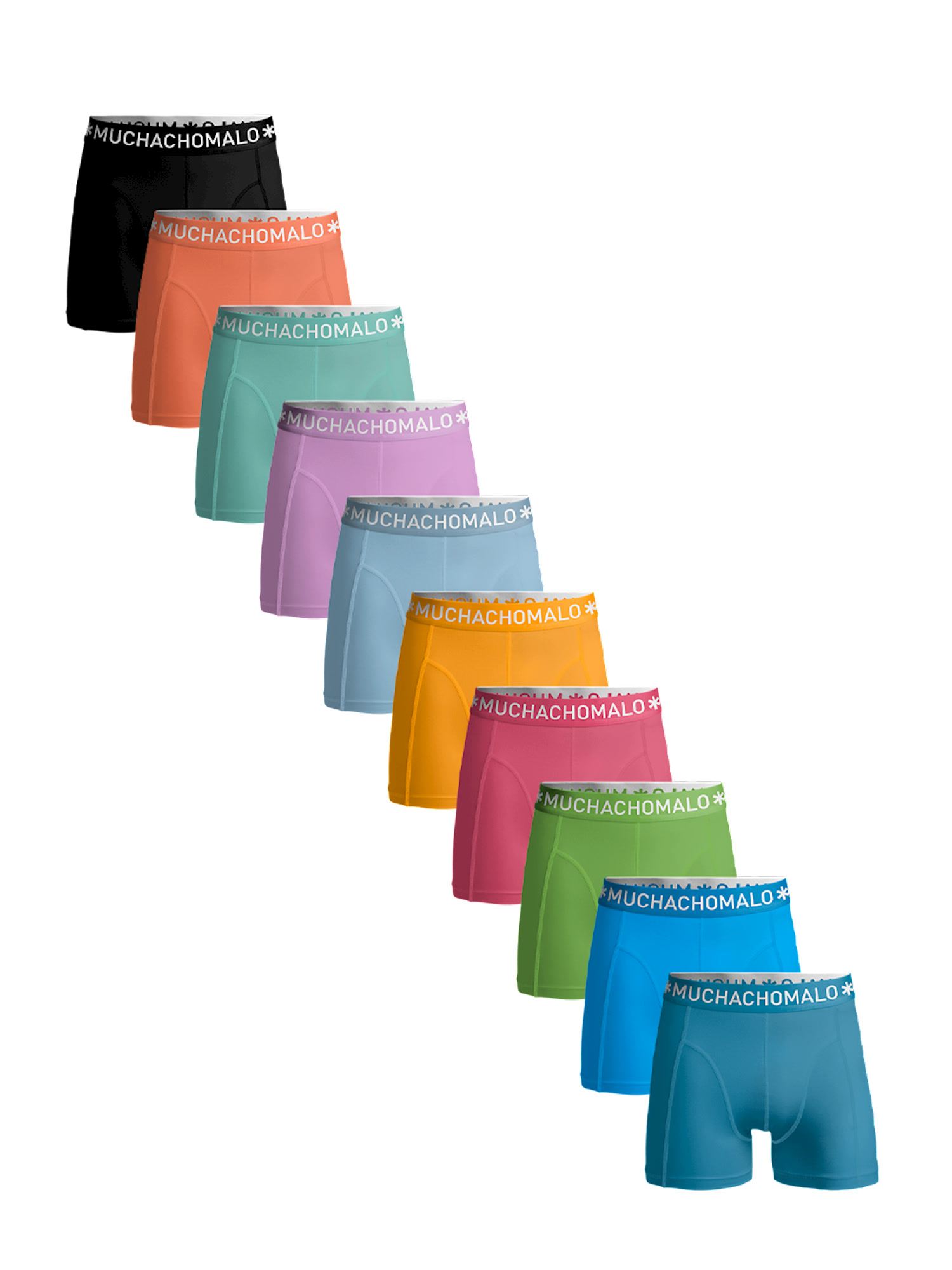 цена Боксеры Muchachomalo 10er-Set: Boxershorts, цвет Black/Pink/Blue/Purple/Blue/Orange/Pink/Green/Blue/Blue