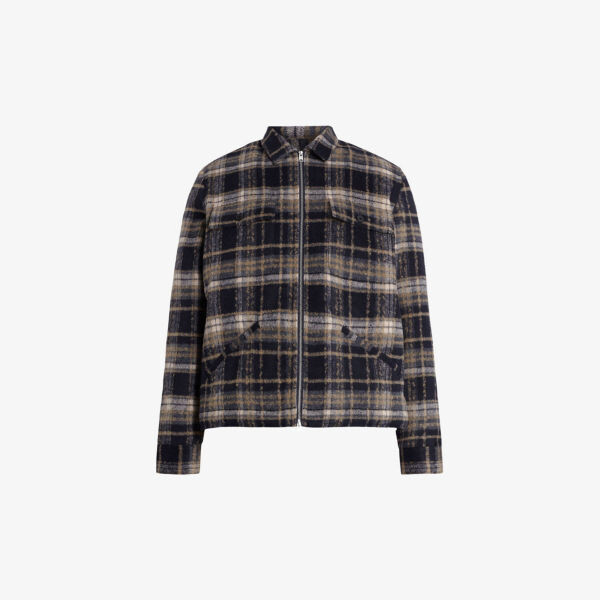 

Тканая куртка crosby в клетку Allsaints, синий