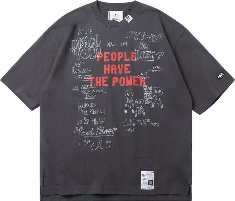 

Футболка Maison Mihara Yasuhiro Distressed 'Black', черный