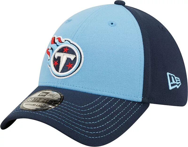 

Мужская классическая темно-синяя шляпа New Era Tennessee Titans 39Thirty Stretch Fit