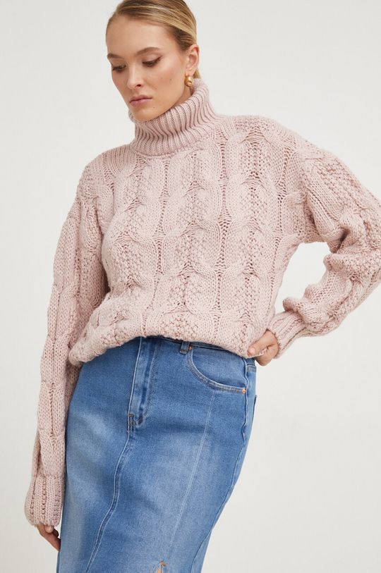 Шерстяной свитер Answear Lab, розовый свитер из мохера latrika черный