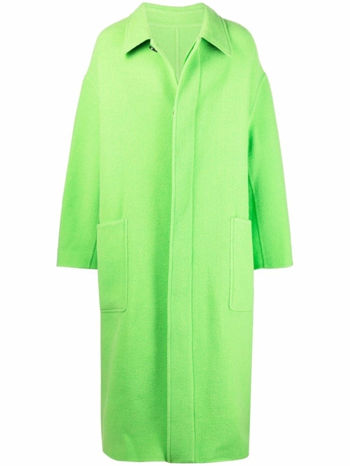 

AMI Paris однобортное пальто оверсайз из шерсти, зеленый