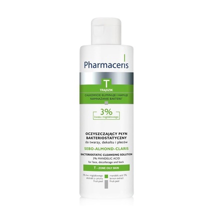 Pharmceris T Sebo-Almond-Claris Pure Skin Solution 190мл Pharmaceris pharmaceris t sebo almond claris cleasing solution 190 ml