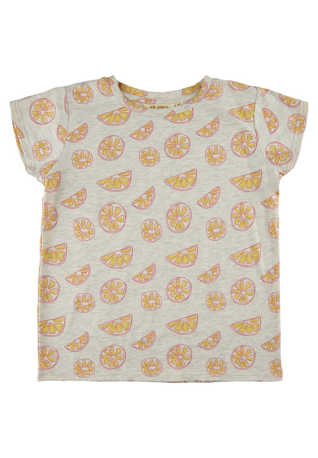 

Футболка с принтом PILOU ORANGES TEE Soft Gallery, цвет light grey melange