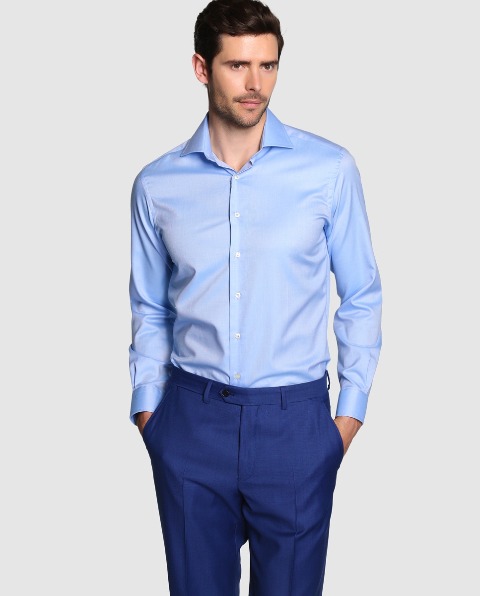 Мужская обычная рубашка Mirto, синий рубашка однотонная с длинными рукавами 0 xs белый