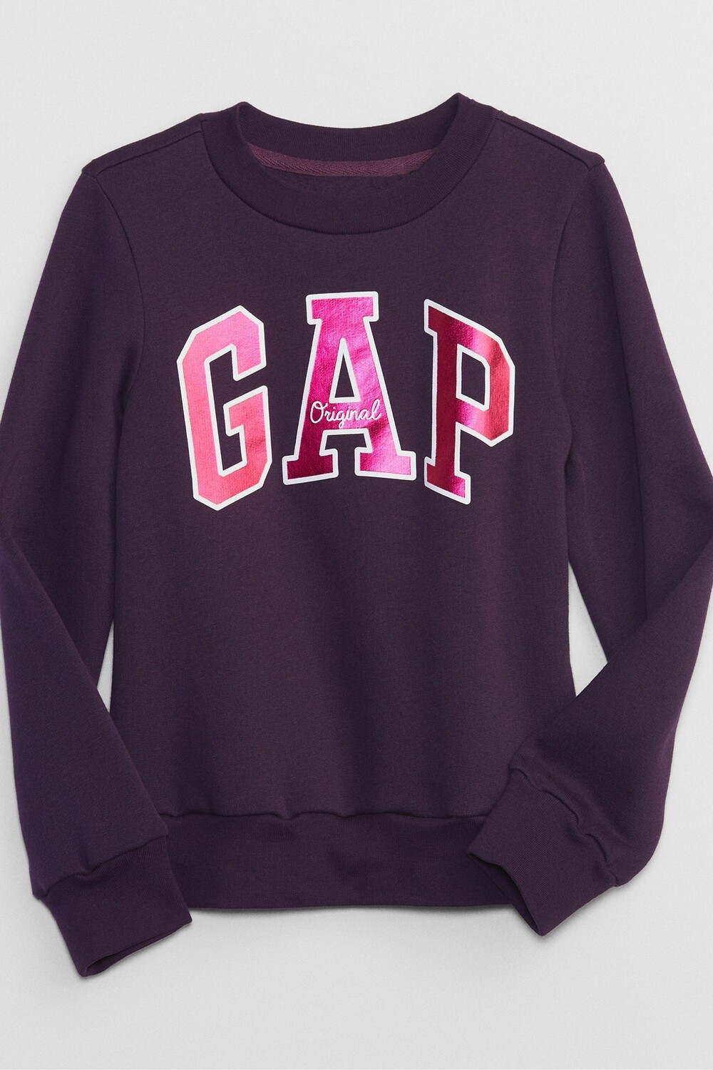 

Толстовка с длинными рукавами круглым вырезом и логотипом Gap, фиолетовый