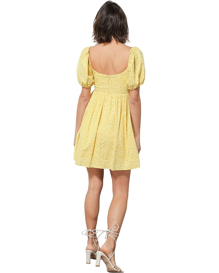 Платье line and dot Hailee Floral Print Mini Dress, цвет Yellow Multi