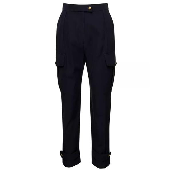

Брюки draped railong pants Alexander Mcqueen, черный