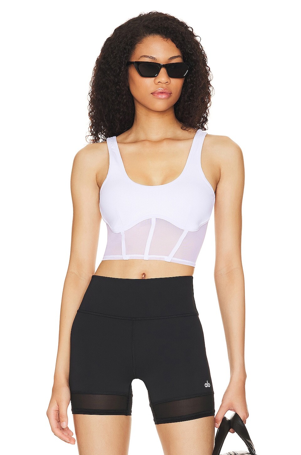 

Майка alo Airbush Mesh Corset, белый
