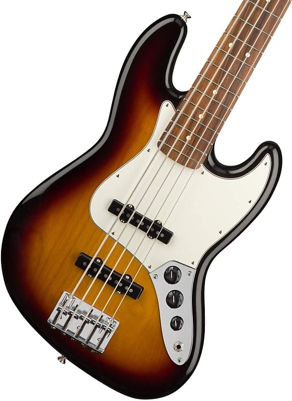 Басс гитара Fender Player 5-String Jazz Bass, 3-Color Sunburst, Pau Ferro Fingerboard