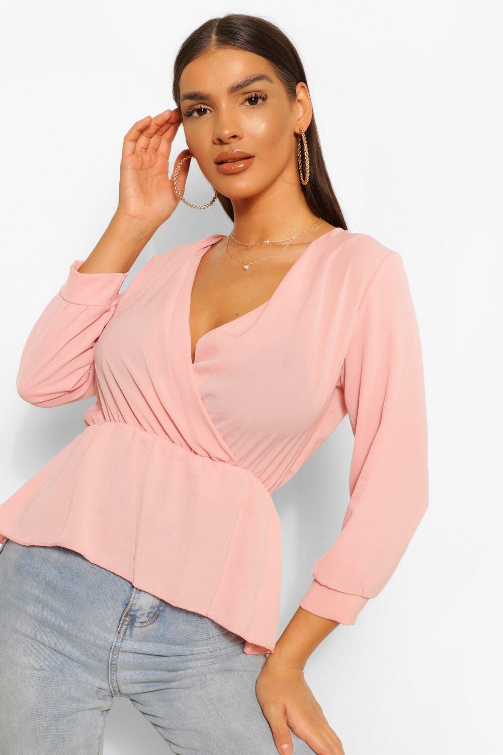 

Блузка с башкой Boohoo, розовый