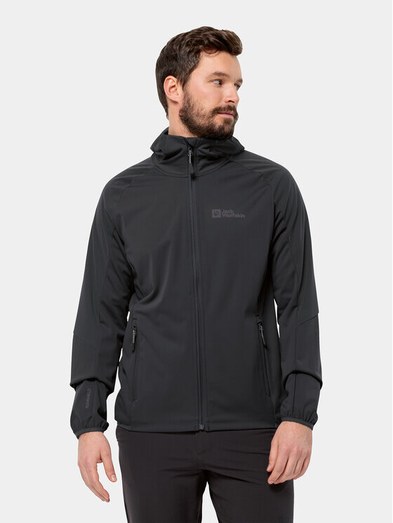 

Куртка из софтшелла стандартного кроя Jack Wolfskin, черный