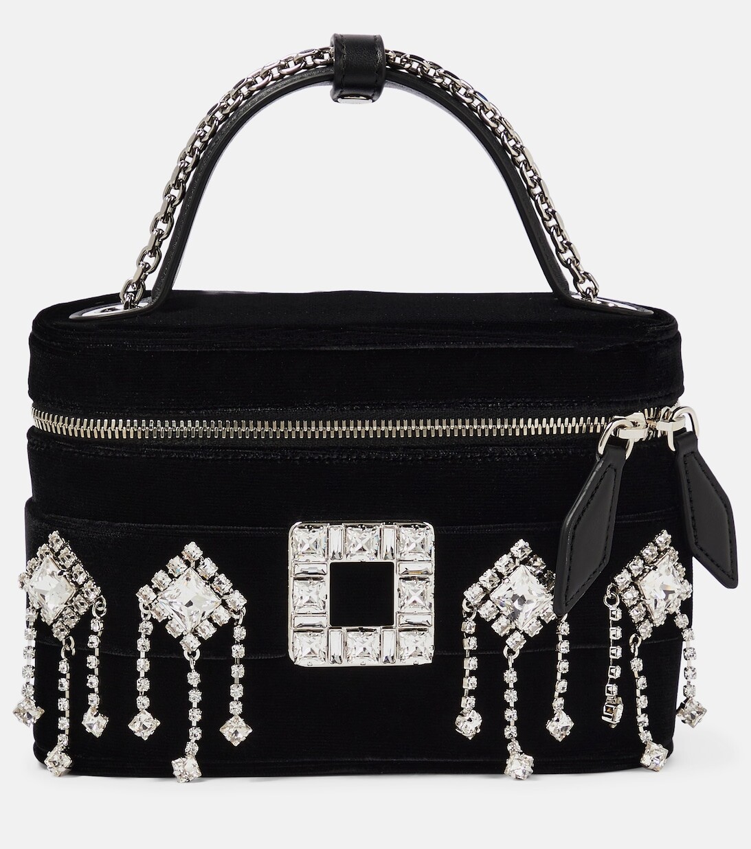 

Бархатная сумка через плечо Vanity Small с декором Roger Vivier, черный