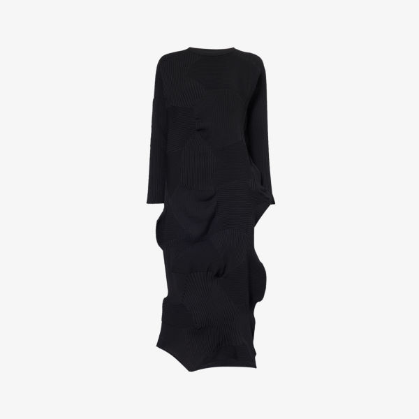 Kone трикотажное платье миди kone с асимметричным подолом Issey Miyake, черный