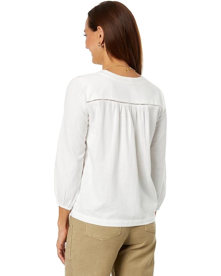 

Блуза Lucky Brand Lace-Up Peasant Blouse, цвет Cloud Dancer