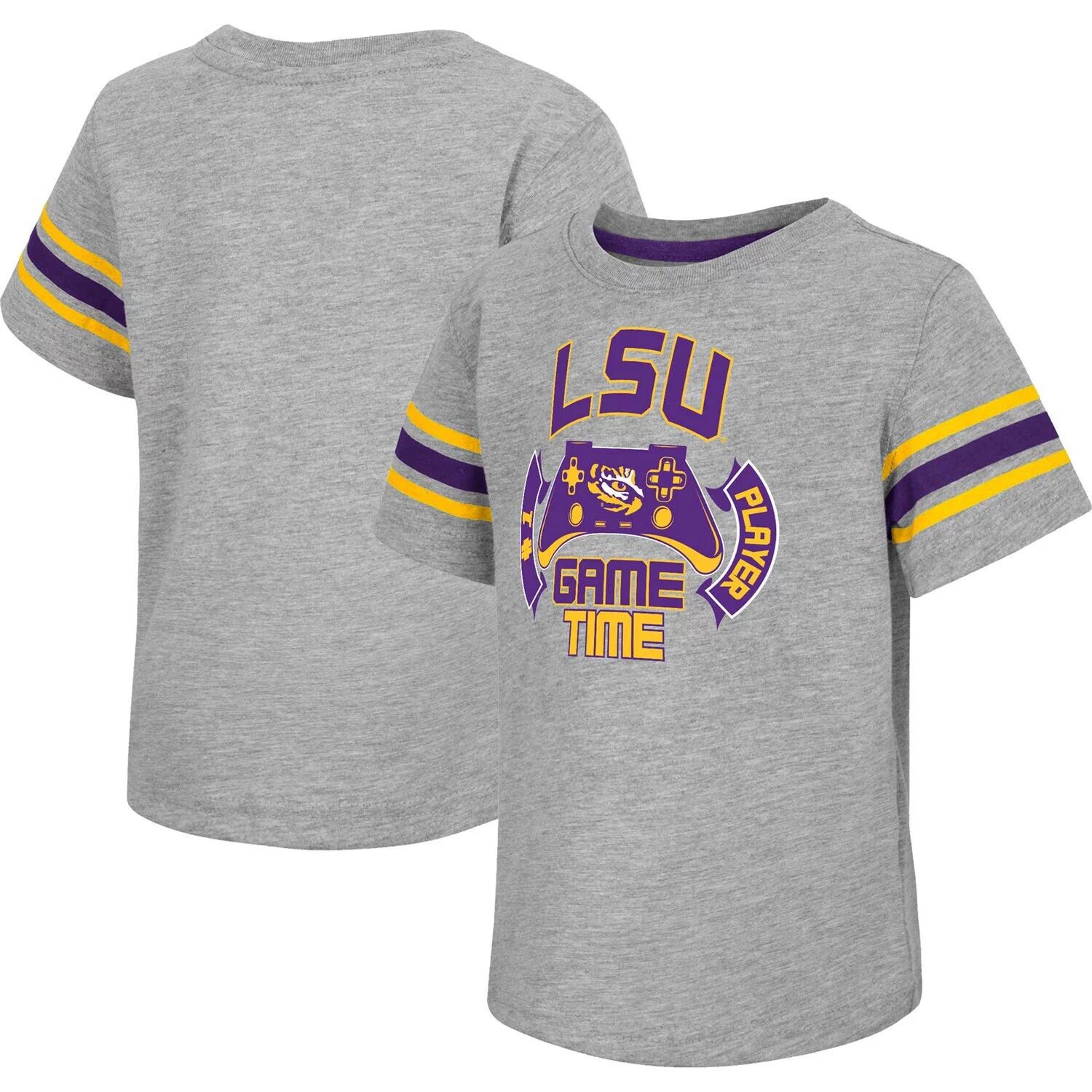 

Футболка для малышей Colosseum Heather Grey LSU Tigers Gamer Colosseum