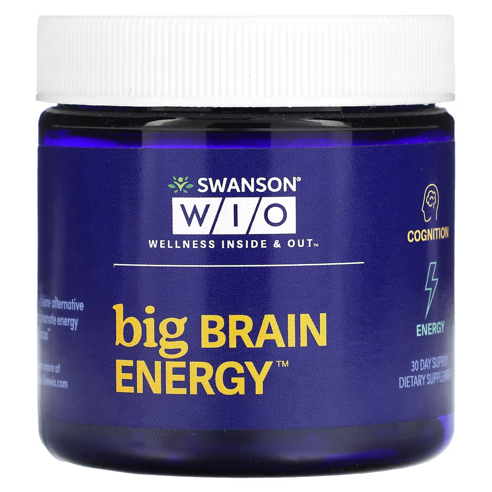 Пищевая добака Swanson WIO для энергии мозга, 30 капсул swanson wio put on your thinking hat 30 вегетарианских капсул