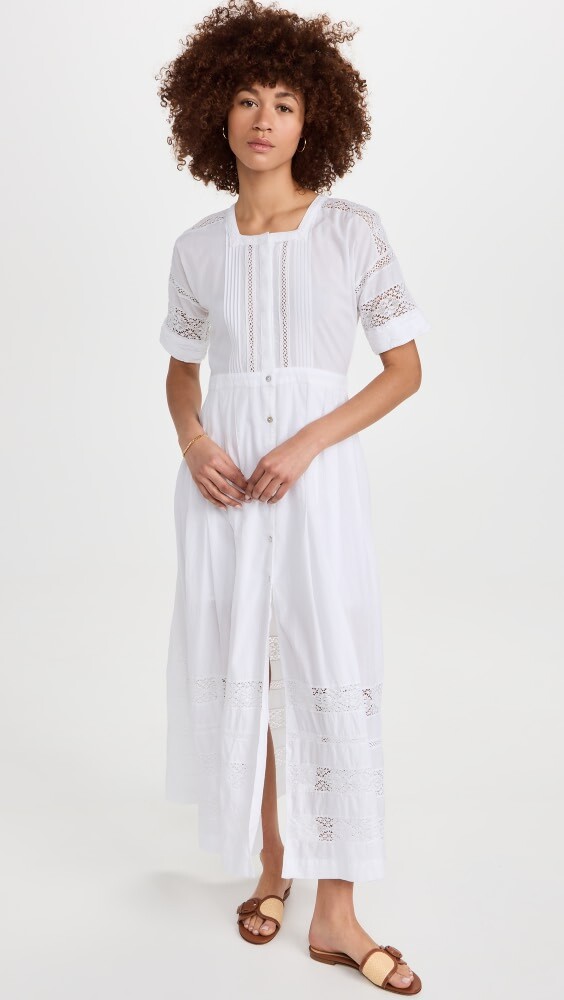 

Платье LoveShackFancy Edie, белый