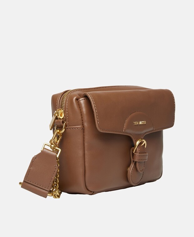 

Кожаная сумка-мессенджер Ted Baker, коричневый