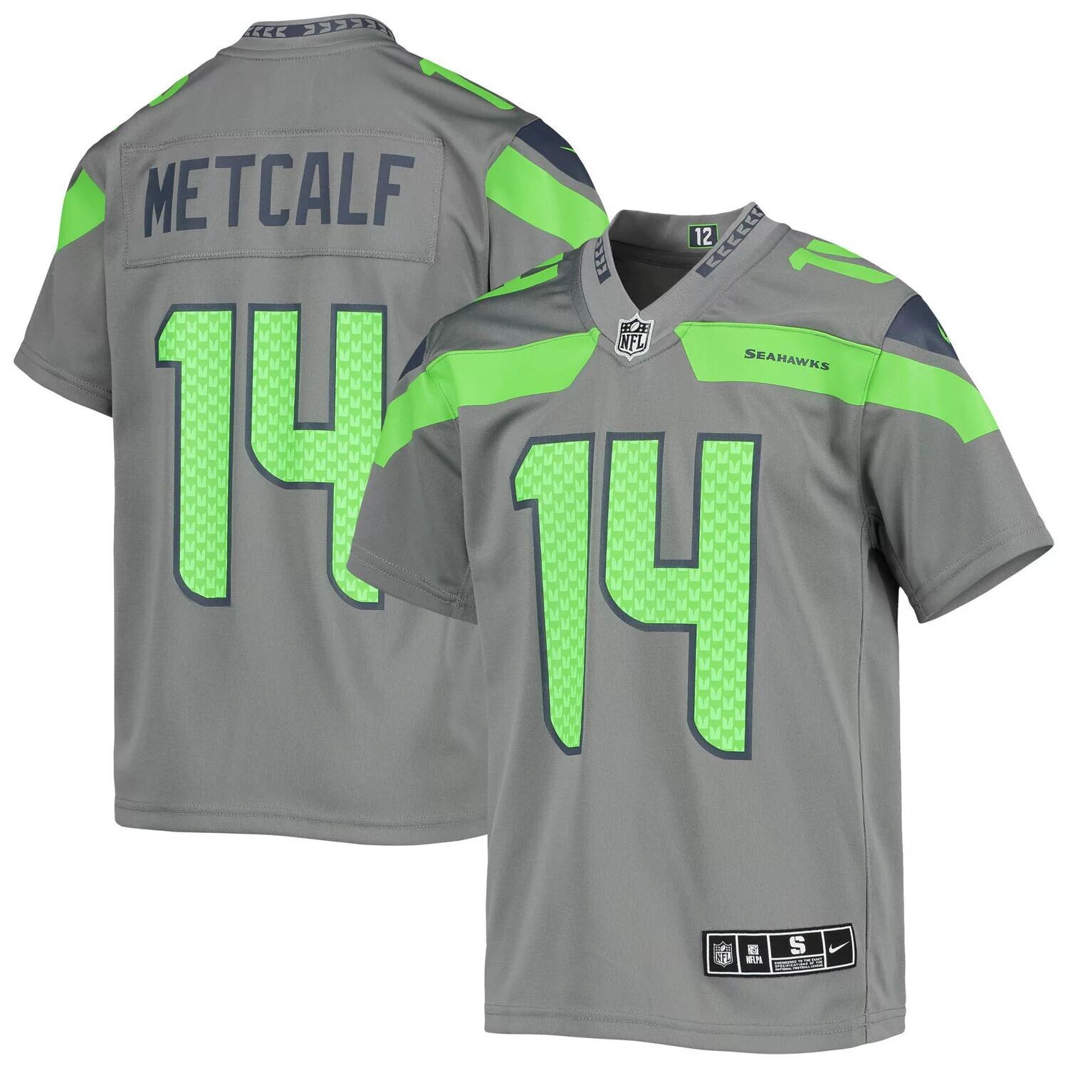 

Молодежная футболка Nike DK Metcalf Grey Seattle Seahawks Invert Team Game Nike