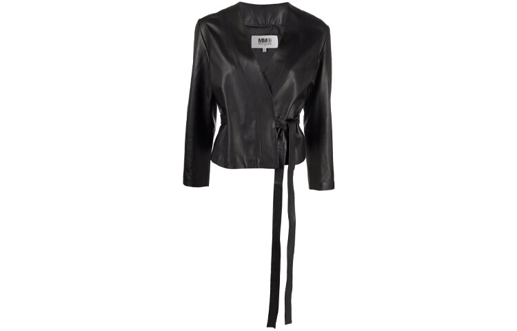 

Куртка кожаная женская Mm6 Maison Margiela, черный