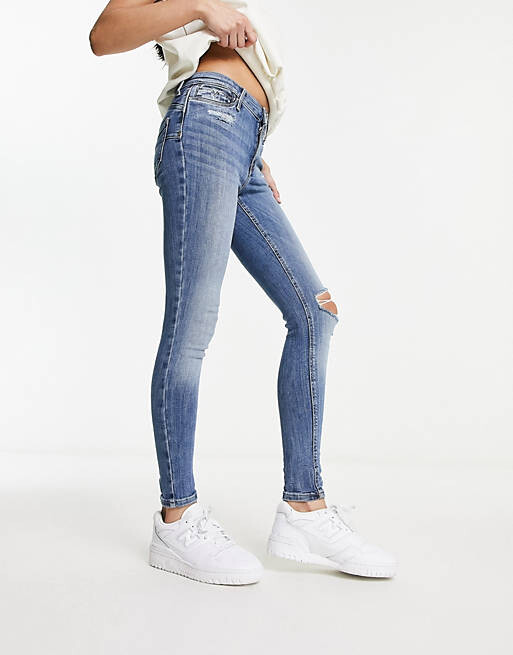 

Темно-синие джинсы средней посадки River Island molly