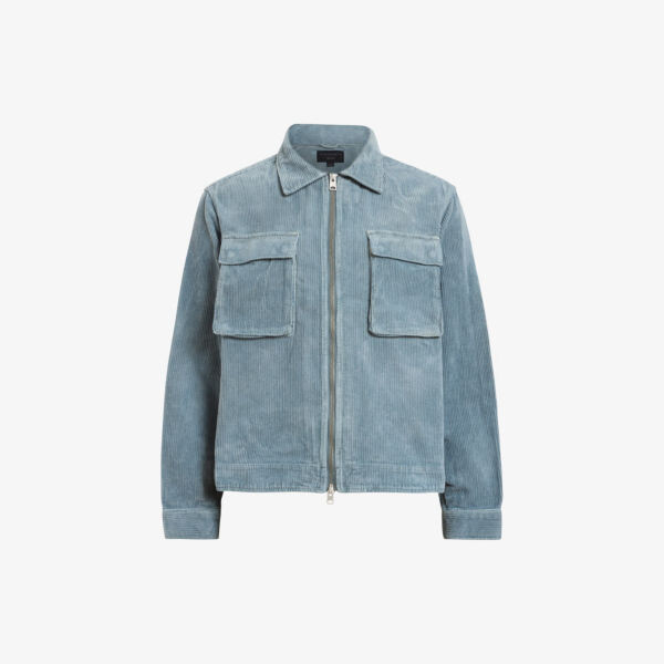 

Куртка Clifton из вельвета и органического хлопка Allsaints, голубой