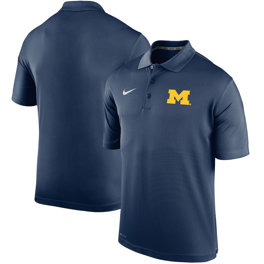 

Поло с коротким рукавом Nike Michigan Wolverines, нави