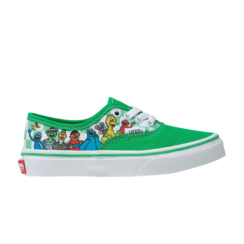 Ботинки Sesame Street x Authentic Kids Vans, зеленый кроссовки vans authentic цвет sesame street yellow