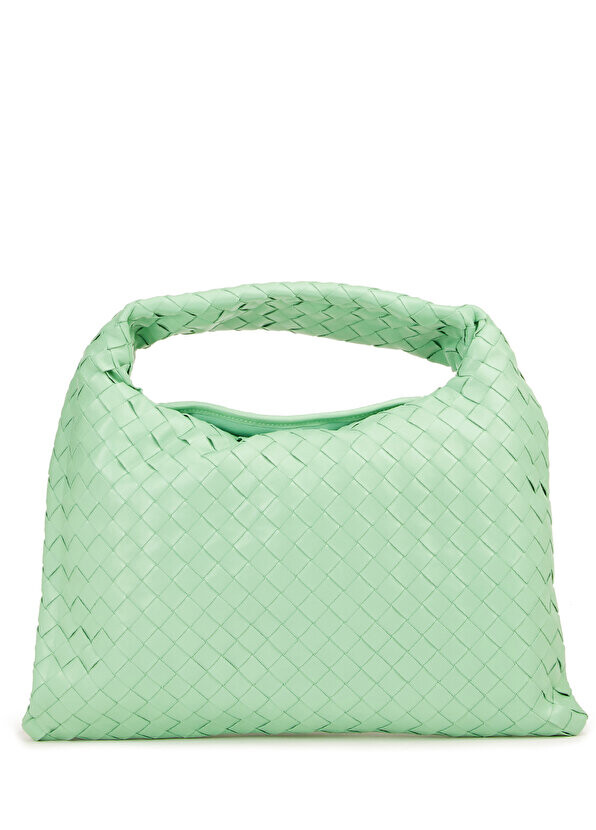 

Зеленая вязаная женская кожаная сумка с текстурой hop green Bottega Veneta