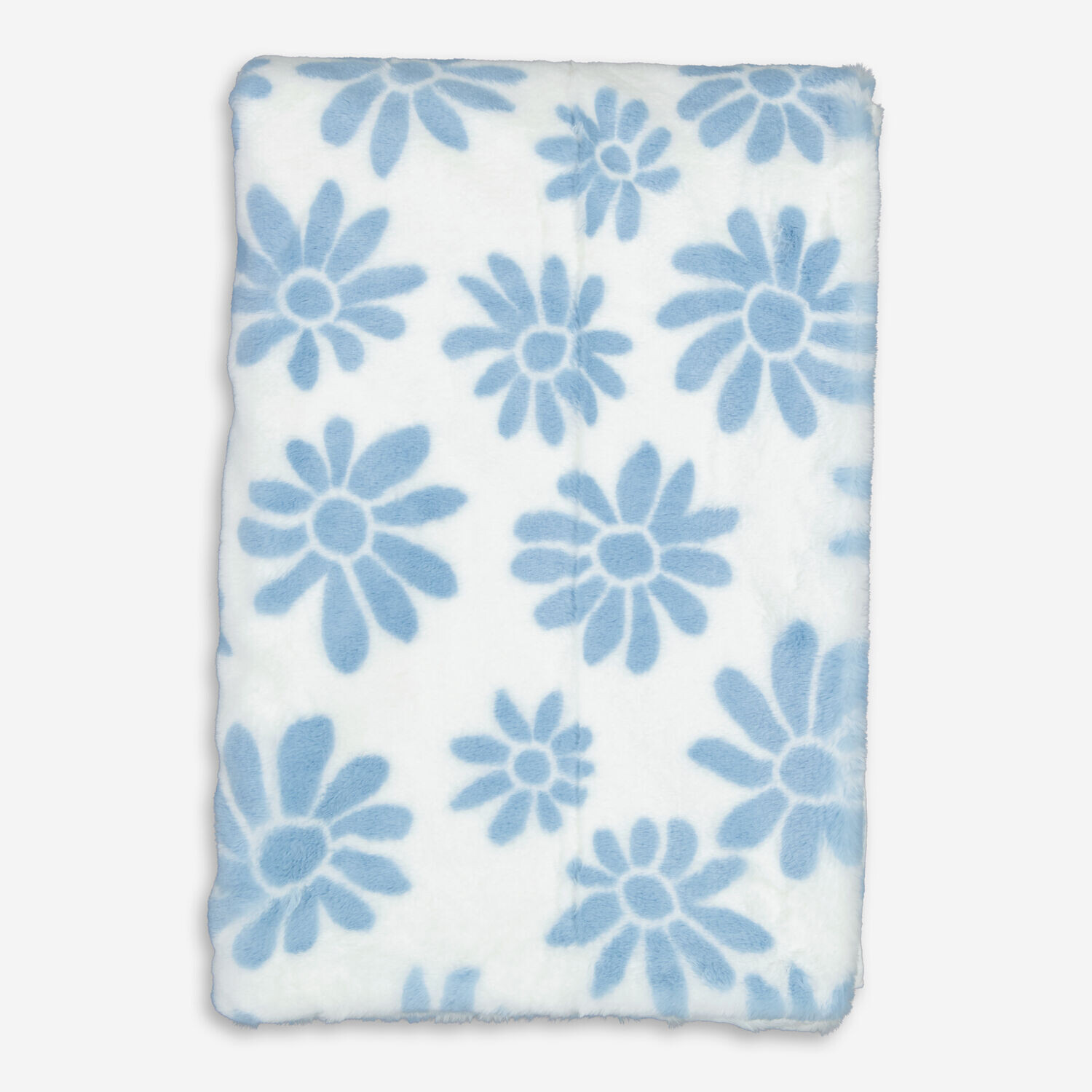 

Бело-синий плед с цветочным узором 127х178см Shabby Chic