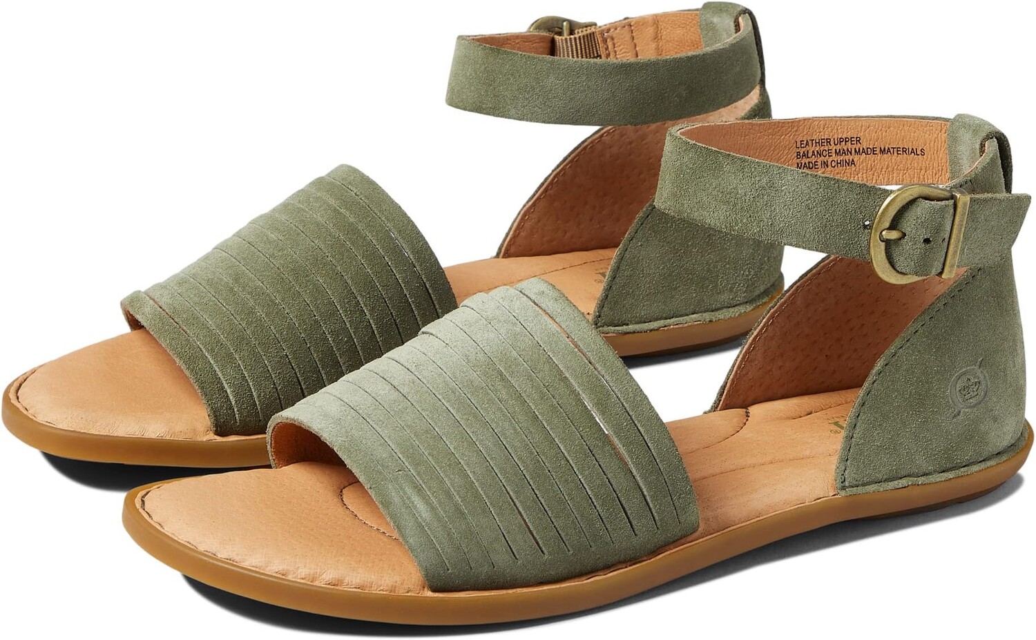 

Сандалии на плоской подошве Margot Born, цвет Green Suede